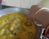 A picture of step 9 of Basanti kadhi pakodas.