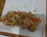 A picture of step 2 of Punjabi puff veggies rolles.
