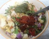 A picture of step 2 of Chaat Sandwich.