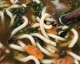 A picture of step 7 of Noodle Soup with Black Beans.