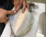 澎湖野生花枝生魚片(處理花枝)的食譜步驟3照片