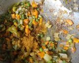 A picture of step 1 of Veg Fried Rice.
