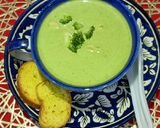 A picture of step 8 of Broccoli Almond Soup.
