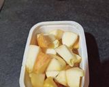 A picture of step 1 of এ্যপেল মিল্কসেক (Apple Milkshake recipe in Bengali).
