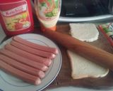 Une image de l'étape 1 de Roulé de pain de mie au saucisse.