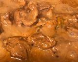A picture of step 7 of Bicol Express.
