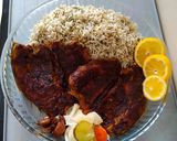 عکس مرحله 2 از دستور شویدپلو با ماهی شکم پر