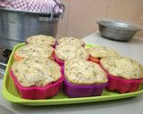 Foto langkah ke 9 dari resep Bolu Kukus Pisang Simple (no mixer anti gagal).