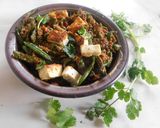 A picture of step 8 of Veggie masala curry with paneer (Kadai Paneer).