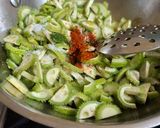 A picture of step 2 of Teasel gourd bhaji.