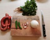 Foto del paso 1 de la receta: Longaniza con frijolitos