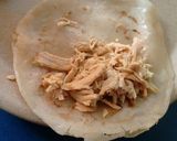A picture of step 4 of Mole Enchiladas.