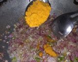 A picture of step 4 of Palak Paneer with Very Less Masala.