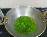 A picture of step 1 of Proso millet Palak Roti.