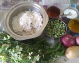 मटर पोहा(mutter poha recipe in hindi) रेसिपी चरण 1 फोटो