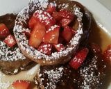 A picture of step 7 of Chocolate Pannetone French Toast w/ Mascerated Strawberries.