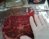 A picture of step 2 of Braised beef over egg noodles/pot roast.