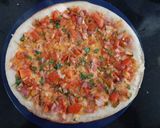 A picture of step 2 of Cheesy Uttapam.