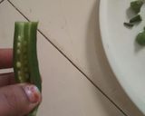 A picture of step 1 of Stuffed masala Bhindi.