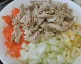 Foto del paso 1 de la receta: Pan de papa y queso relleno de ensalada de pollo🥙🥪🥯