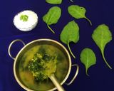 A picture of step 5 of Dal Palak.