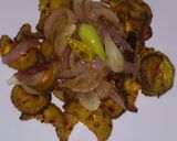 A picture of step 2 of Spiny Gourd Fry.