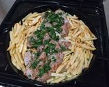 A picture of step 4 of Oven Baked Chicken and fries.
