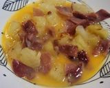 A picture of step 2 of Spanish Potato Omelette with Ham and Cheese.