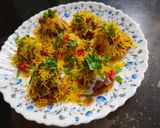 A picture of step 7 of Leftover Chapati fry Papdi Chaat.