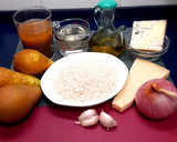 Foto del paso 1 de la receta: Risotto de pera y queso gorgonzola