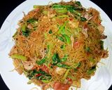 Foto langkah ke 4 dari resep Mie Goreng Cumi (Mie Jagung Goreng Plus Cumi).