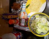 A picture of step 1 of Chicken and Leek pasta bake.