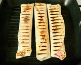 A picture of step 4 of Tortilla Rolls with Ham and Cheese.