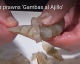 A picture of step 1 of Garlic butter prawns 'Gambas al Ajillo'.