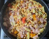 Foto del paso 4 de la receta: Tortilla de pasta, pollo y más