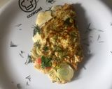 A picture of step 5 of Cheese omelet with vegetables.