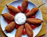 Jalapeno poppers (sajtkrémmel töltött jalapeno, rántva) recept fázis 6 fotója