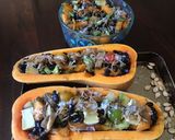 A picture of step 3 of California Farm Stuffed Butternut Squash Dinner.