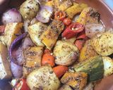 A picture of step 3 of Grilled Lamb Chops with Squash and Potatoes.