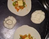 A picture of step 3 of Veg momos.