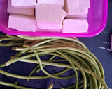 Foto langkah ke 1 dari resep Tumis Kacang Panjang, Tahu, Telur Puyuh tanpa MSG.