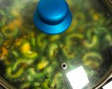 A picture of step 3 of Uchche Bhaja (Bitter Gourd Fry).