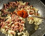 Foto del paso 4 de la receta: Judías salteadas con tacos de jamón
