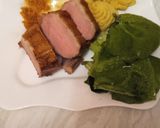 Pas rețetă Piept de rata cu sos de portocale și cartofi Duchesse și mix de salata verde 12 fotografie