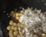A picture of step 4 of Guggillu or Chana Sundal.