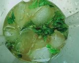 A picture of step 1 of Mint lemon cooler.