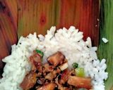 Foto langkah ke 5 dari resep Bacang Ketan Isi Ayam Telur Asin.