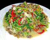 Foto langkah ke 7 dari resep Tumis Selada Air Kerang (Tumis Sayur Paret-Paret Ghoncah Korang).