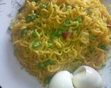 A picture of step 2 of Indomie and eggs.
