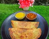 A picture of step 4 of Moong dal Cheela.